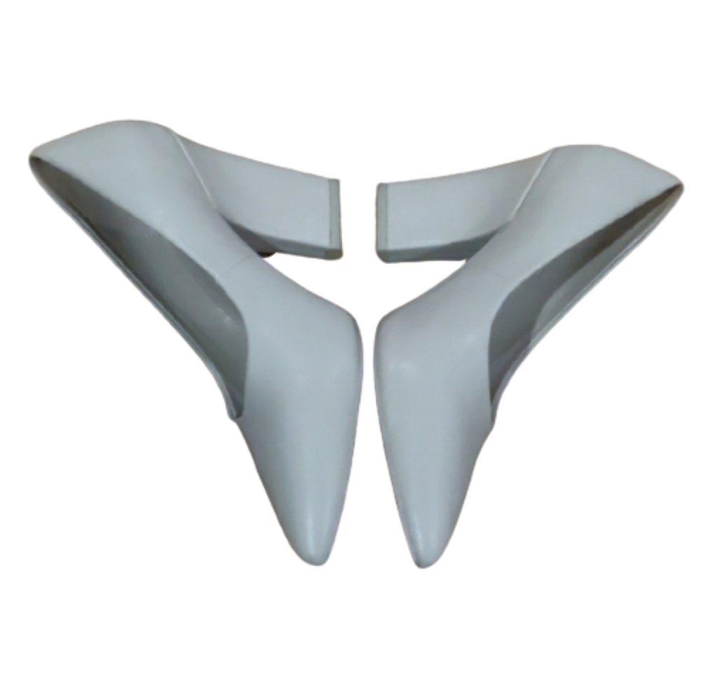 Oak + Fort Cream Vegan Leather Heels with …